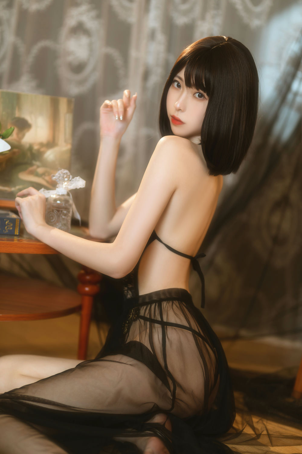 许岚LAN – 黑纱旗袍 [40P/1.11GB]